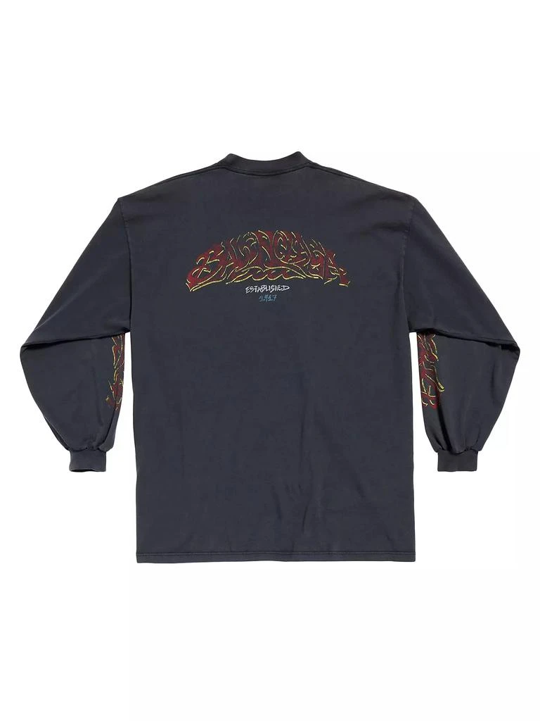 Balenciaga Offshore Long Sleeve Oversized T-Shirt 2