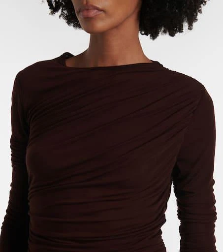 AGOLDE Tania draped jersey top 4