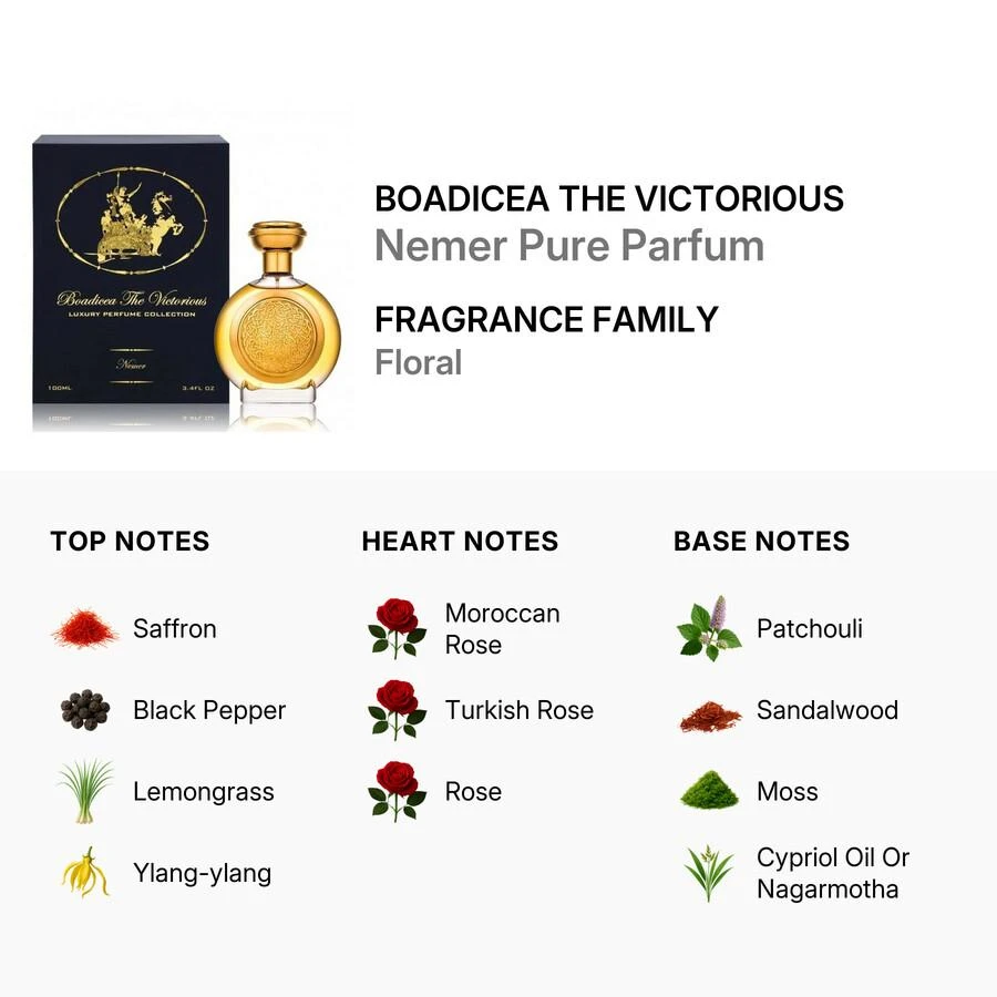 Boadicea the Victorious Unisex Nemer Pure Parfum Spray 3.4 oz Fragrances 5060215061857 3