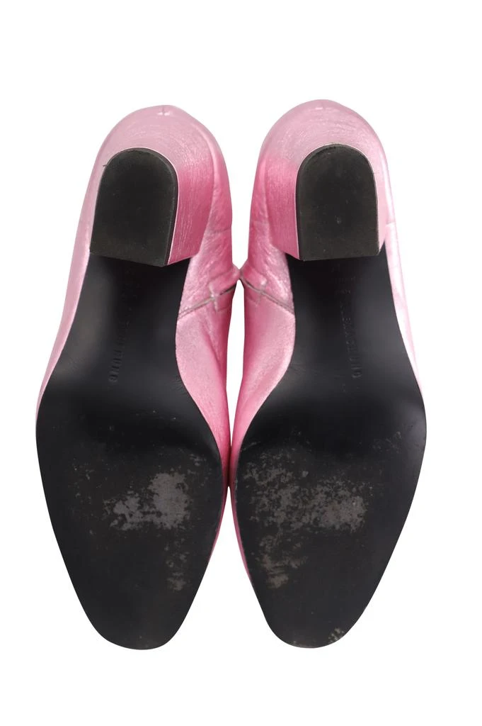 ALEXACHUNG Alexachung Metallic Beatnik Ankle Boots in Pink Leather 4
