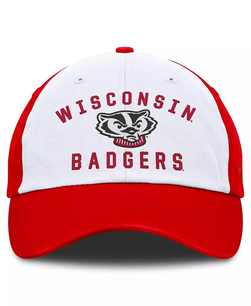 Top of the World Men's White/Red Wisconsin Badgers Weston Adjustable Hat