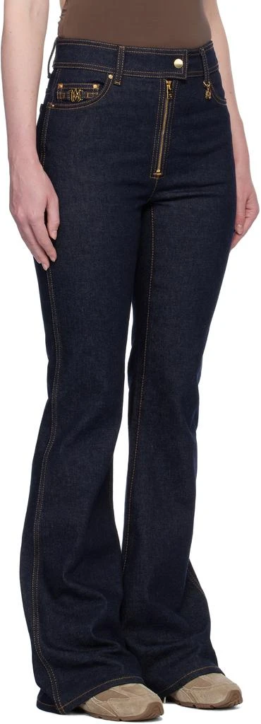 AMIRI Navy Zip Up Flare Jeans 2