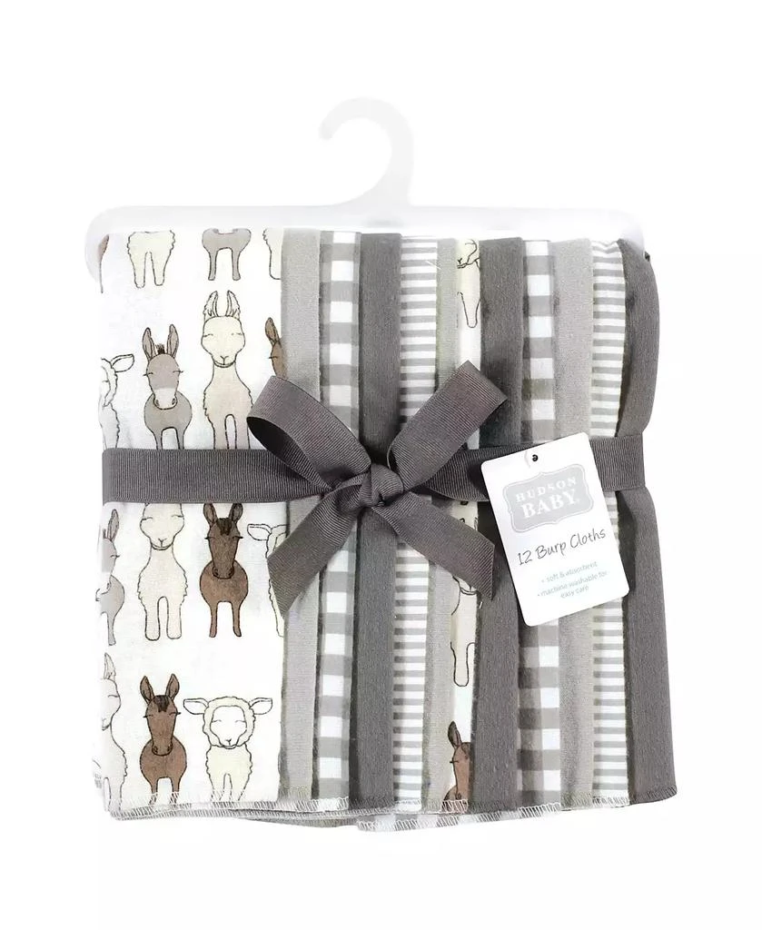 Hudson 12-Count Flannel Burp Cloths Cotton/Poly Blend 7