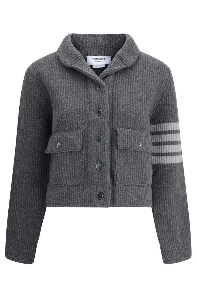 Thom Browne Thom Browne Stripe Buttoned Bomber Jacket 1