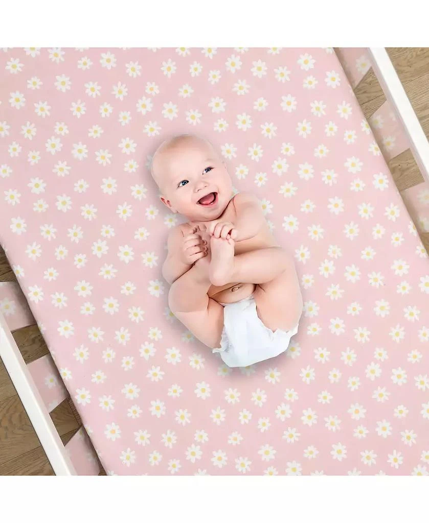 Lambs 
Ivy Daisy Dreams Breathable 100% Cotton Baby Fitted Crib/Toddler Sheet 3
