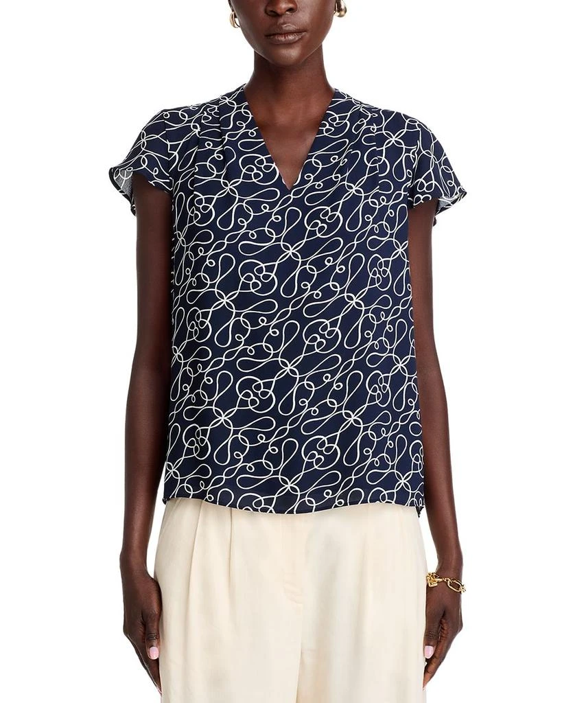 T Tahari Printed Blouse 6