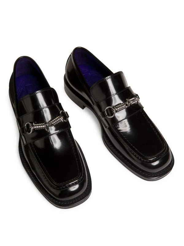 Burberry Barbed Leather Loafers 3
