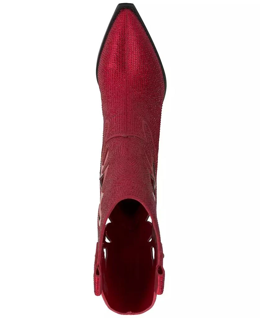 Jessica Simpson Women's Ginika Rhinestone Chop-Out Knee-High Cowboy Boots 4