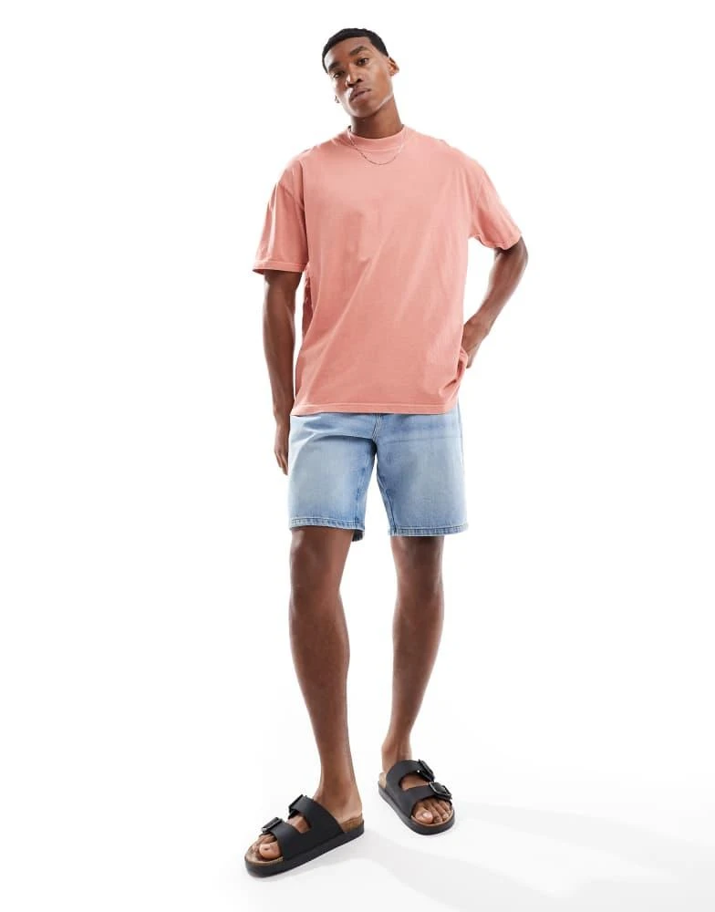 Brave Soul Brave Soul Acid wash oversized t-shirt in pink 3