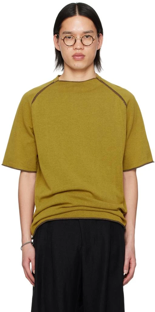 DEVOA Yellow Rolled Edge T-Shirt 1
