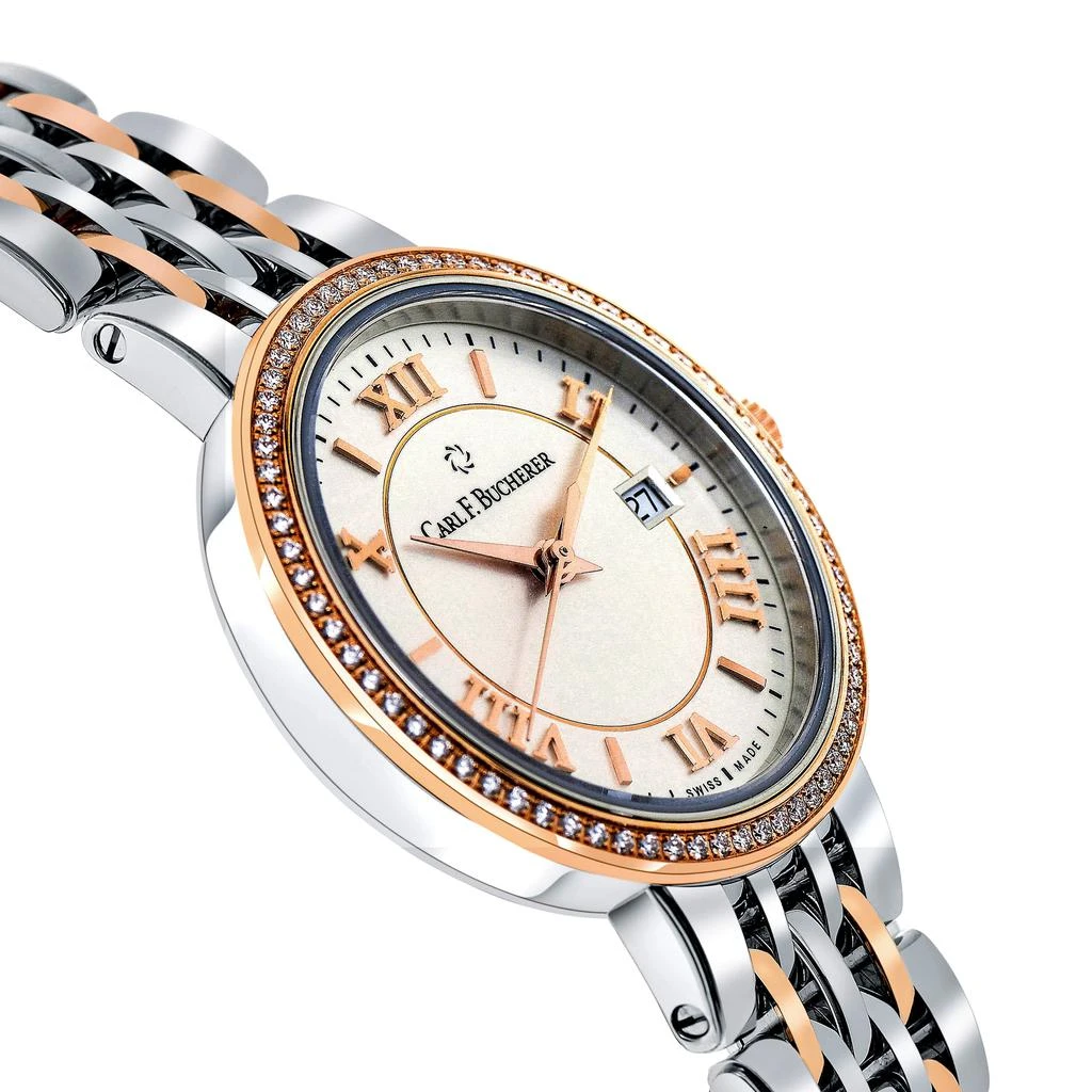 Carl F. Bucherer Carl F. Bucherer Adamavi Diamond 18K Rose Gold & Stainless Steel Date Quartz Women's Watch 00.10315.07.15.31 4