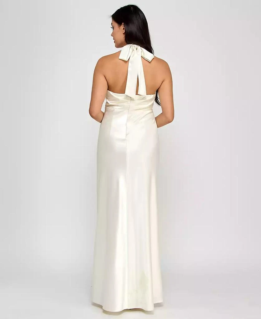 Morgan & Company Juniors' Cutout Sleeveless Halter Gown 2