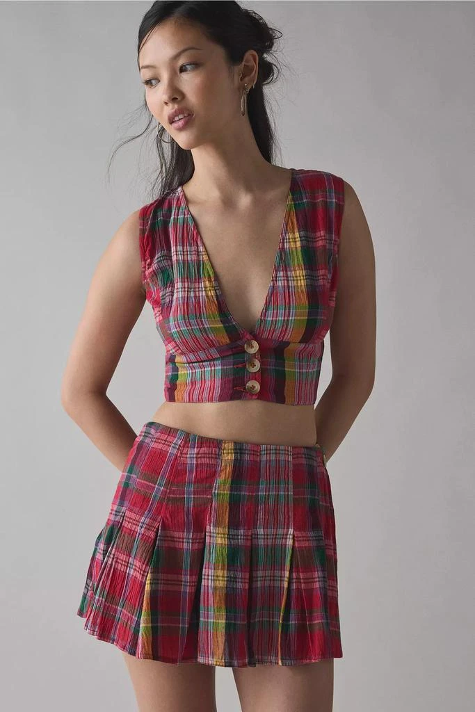 BDG BDG Picnic Plaid Vest Top & Mini Skort Set 1