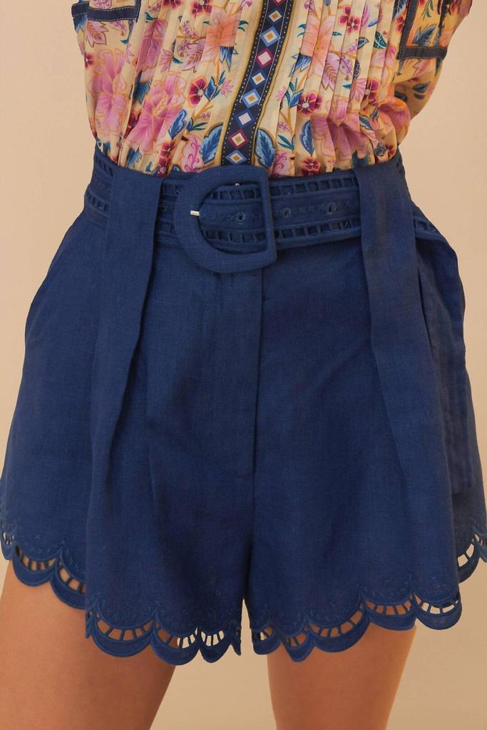Farm Rio White linen Tree Macaw shorts - Shorts - BeyondStyle