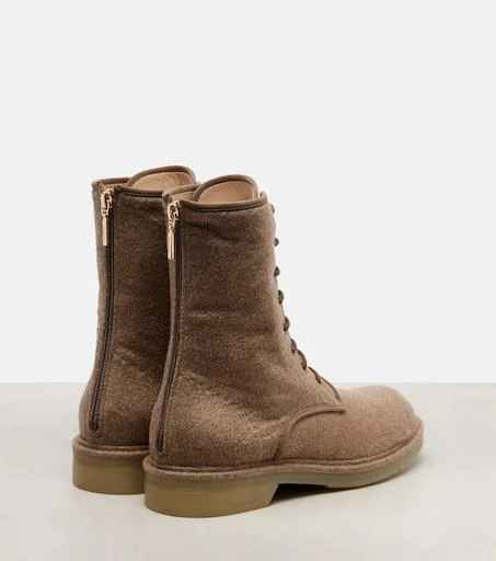 Max Mara Baker cashmere combat boots 2