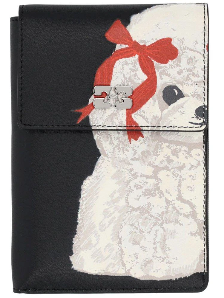 Ganni Ganni Dog Print Flap Wallets