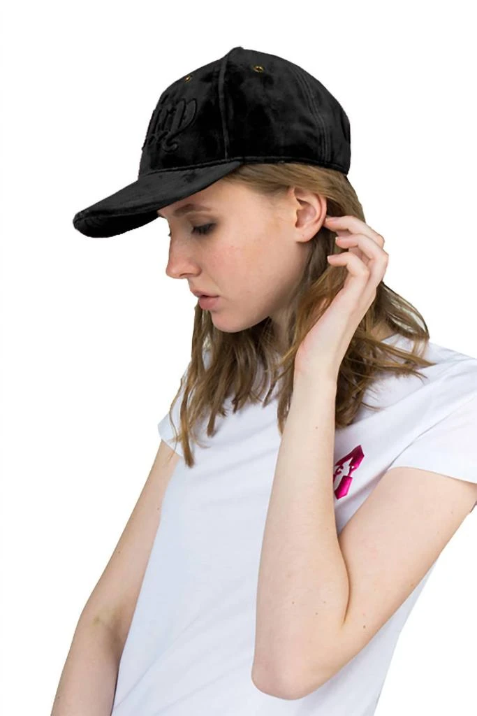 Velvet Logo Cap In Black – On Sale Now with Up to 50% Off  display picture 3