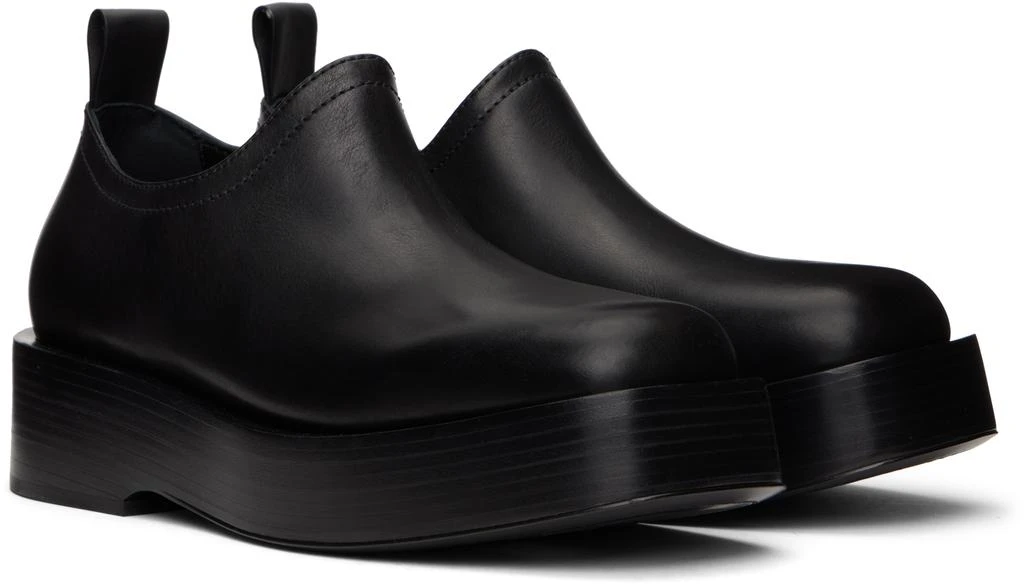 Bottega Veneta Black Leather Slip-On Loafers Intrecciato leather loafers in black - Bottega Veneta  main image 3
