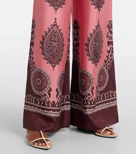 LA DOUBLE J Printed silk palazzo pants 5