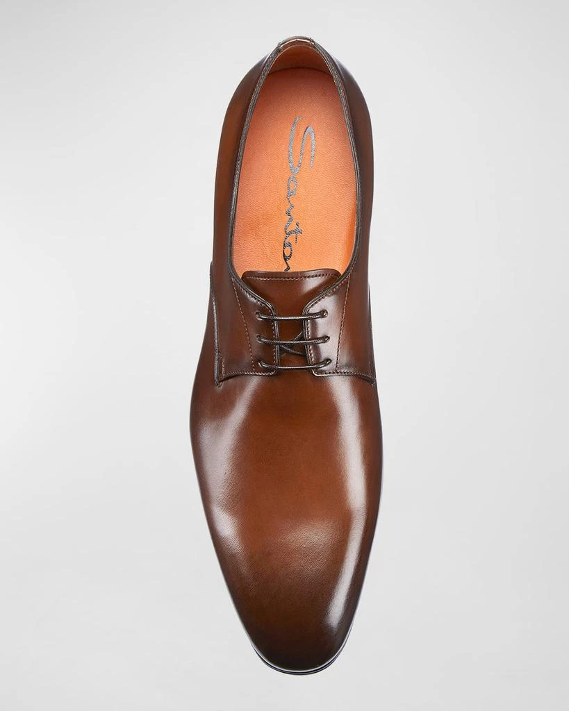 Santoni Men's Induct Burnished Leather Derby Shoes 5