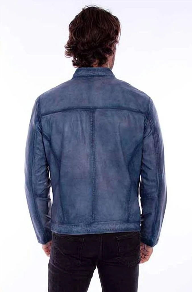 Scully Scully - Men's Slim-fit Denim Soft Leather Jacket 3