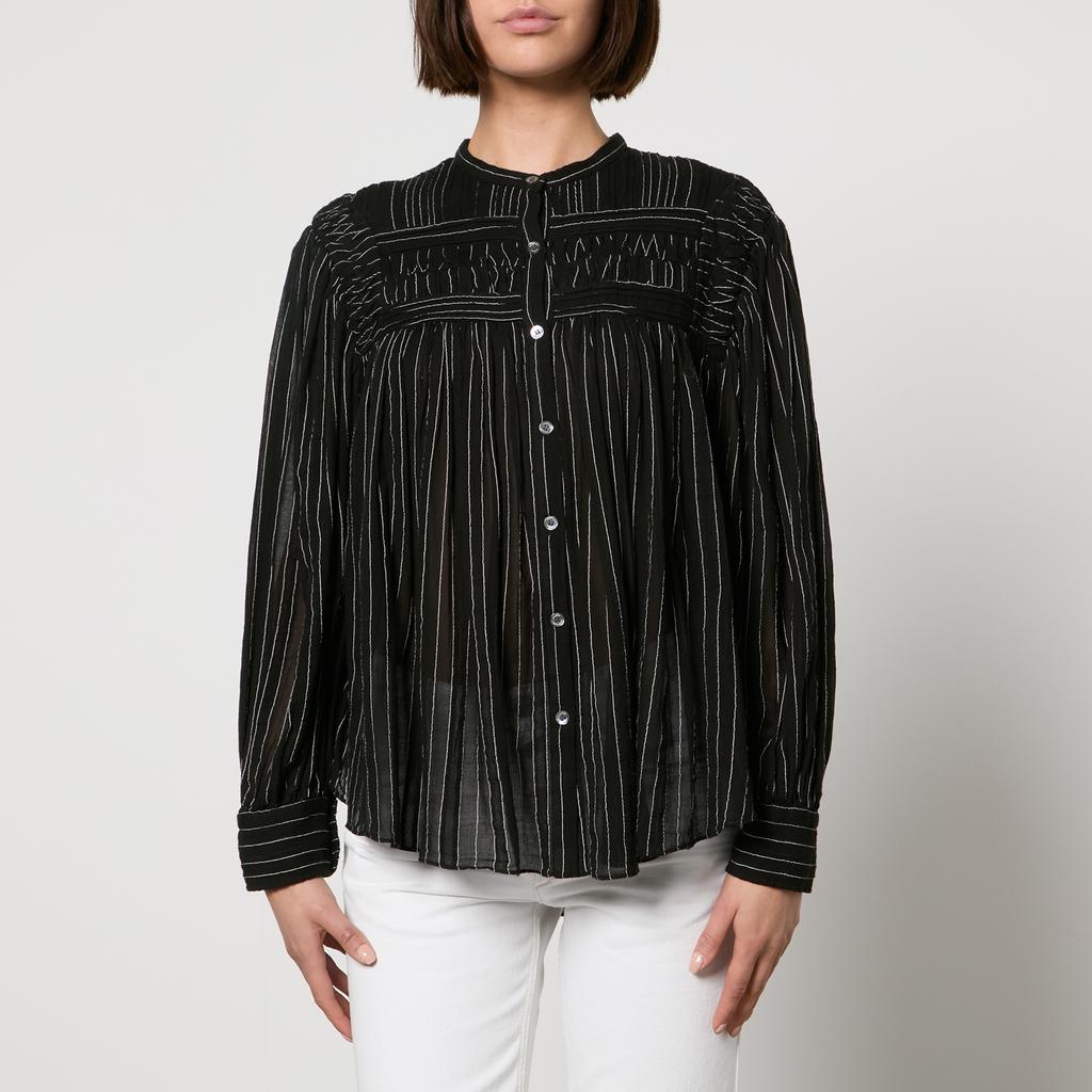 Marant Etoile Marant Etoile Plalia Striped Cotton-Seersucker Blouse