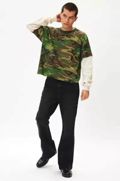 Urban Renewal ReMADE By UO Camo Thermal Double Layer Long Sleeve Tee 4