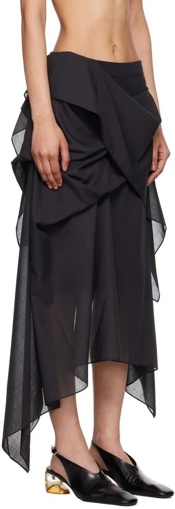 Issey Miyake Black Over The Body Midi Skirt 2