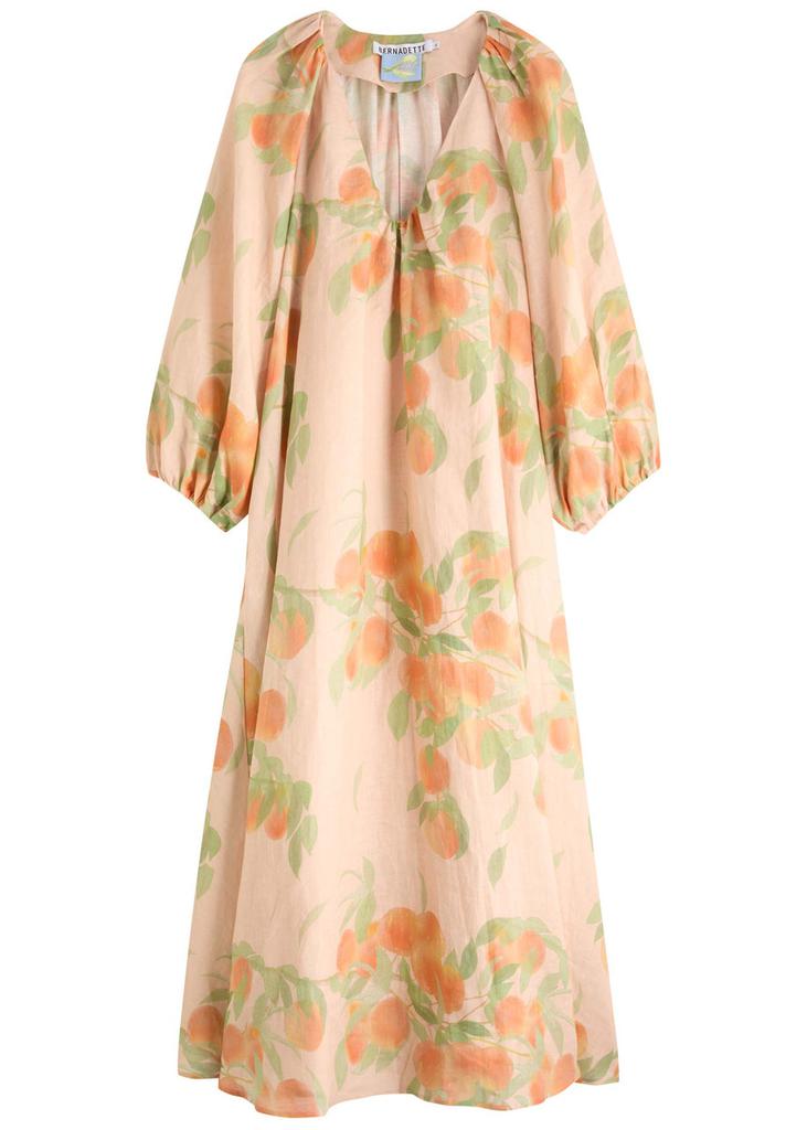 Bernadette Georgette printed linen midi dress
