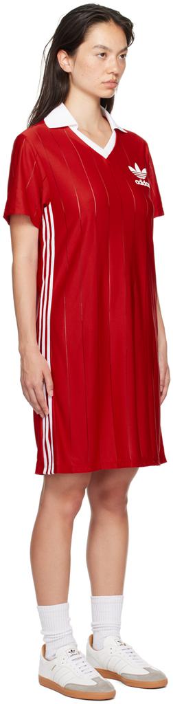 ■adidas■ 3S Pinstripe Dress Red IX5508 adidas-originals-3-s-pnst-