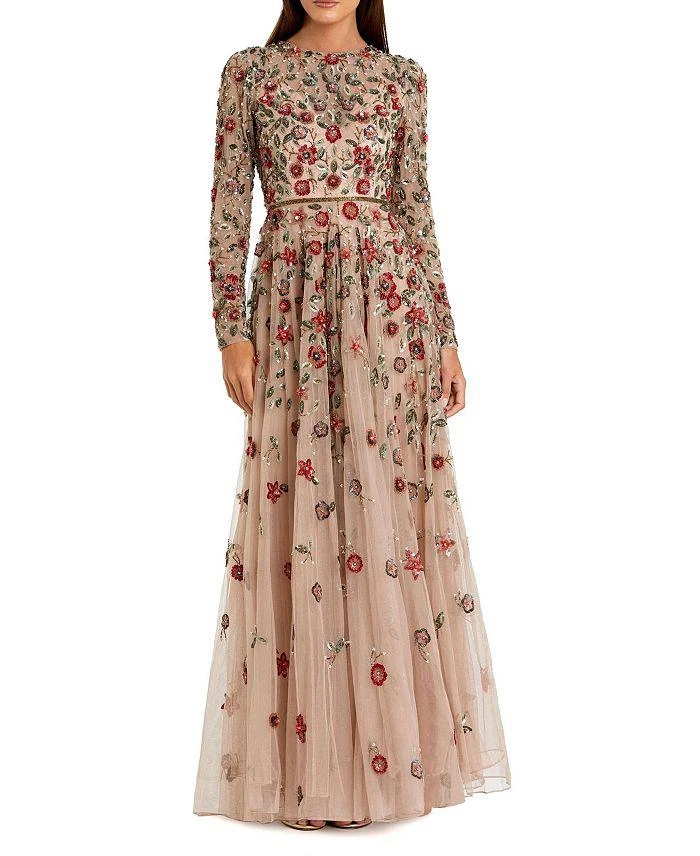 Mac Duggal Petite Embellished High Neck Long Sleeve A-Line Gown - Dresses &  Skirts - Compare Prices from 5+ Stores - Free Shipping - BeyondStyle