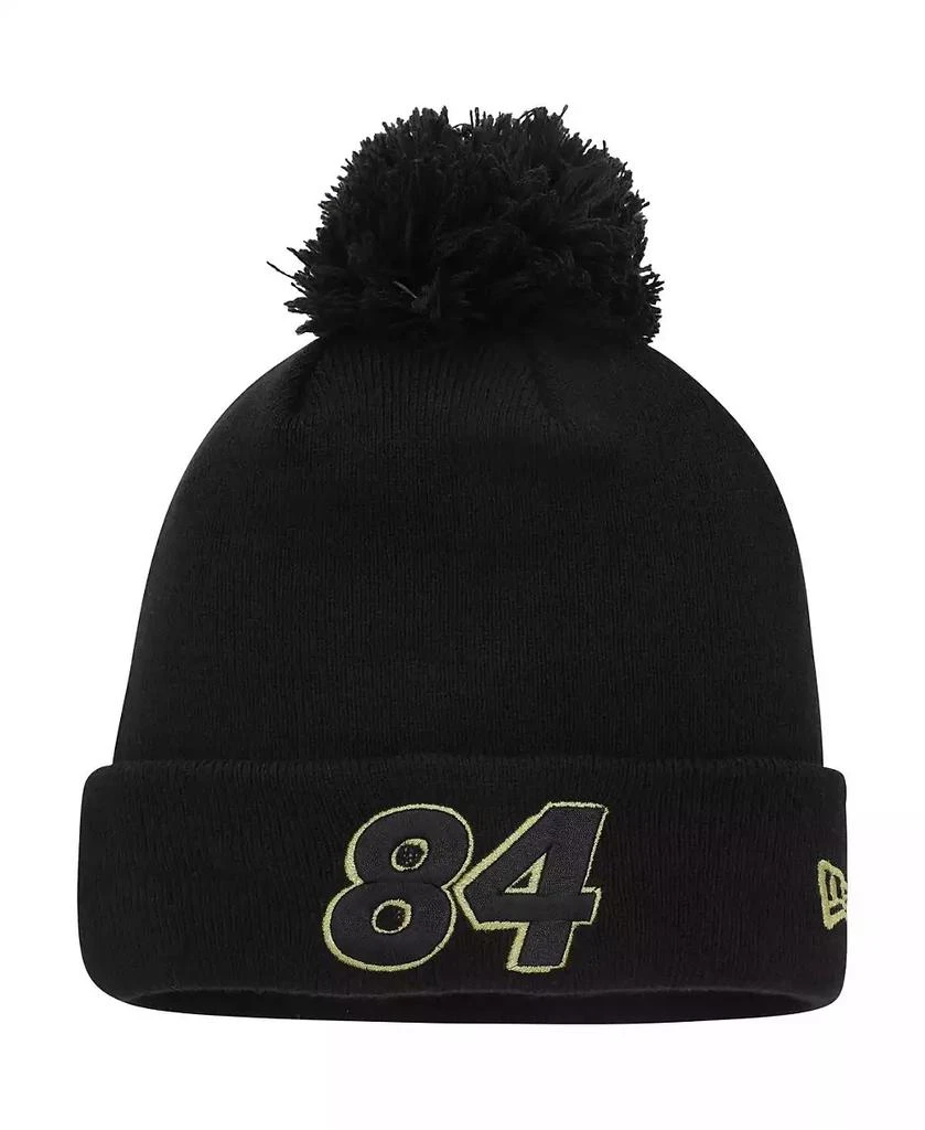 New Era Men's Black Jimmie Johnson Cuffed Knit Hat with Pom 1