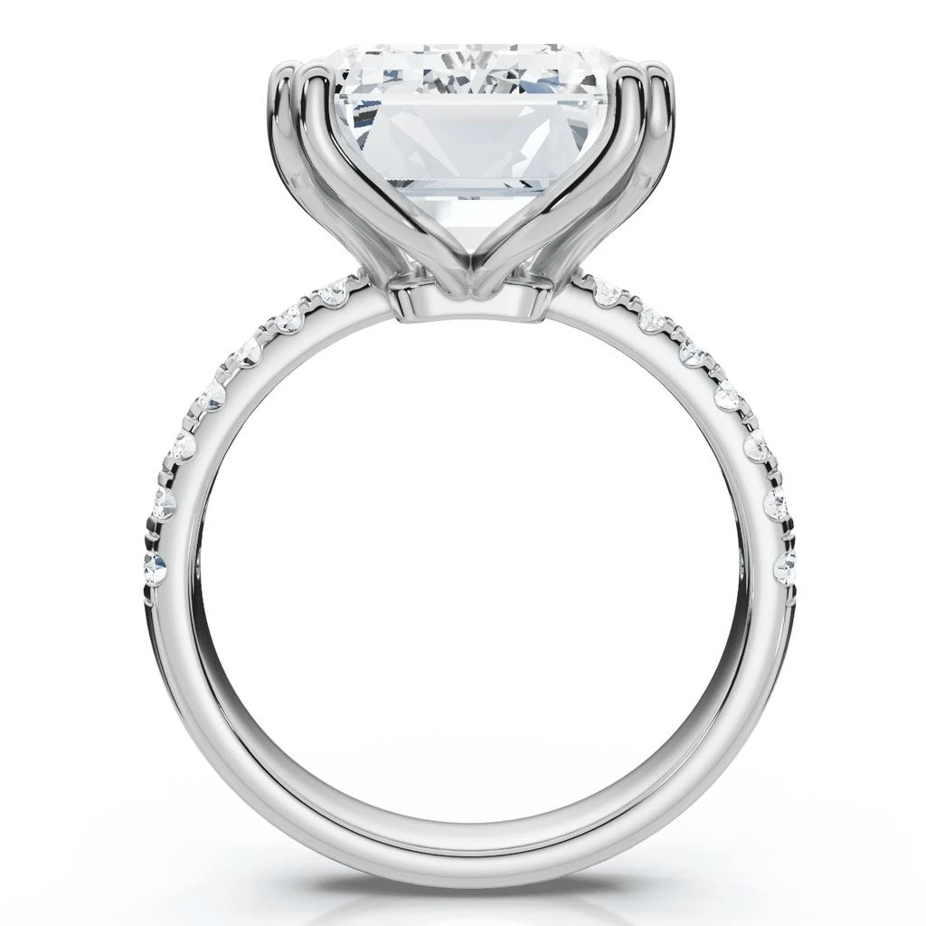 Pompeii3 Certified 10.25Ct Emerald Cut Diamond Engagement Ring 14k Gold or PT Lab Grown 3