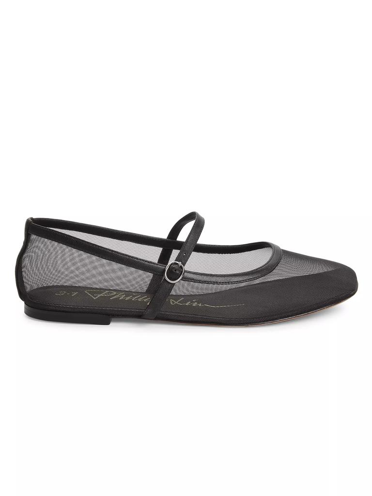 3.1 Phillip Lim Mesh Mary Jane Ballerina Flats