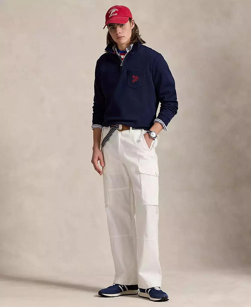 Ralph Lauren Men's Double-Knit Mesh Collared Sweatshirt 4