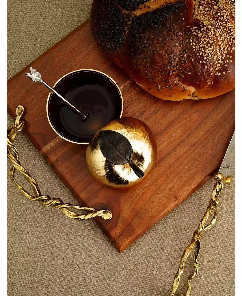 Michael Aram Gold Plated Apple Honey Pot 3