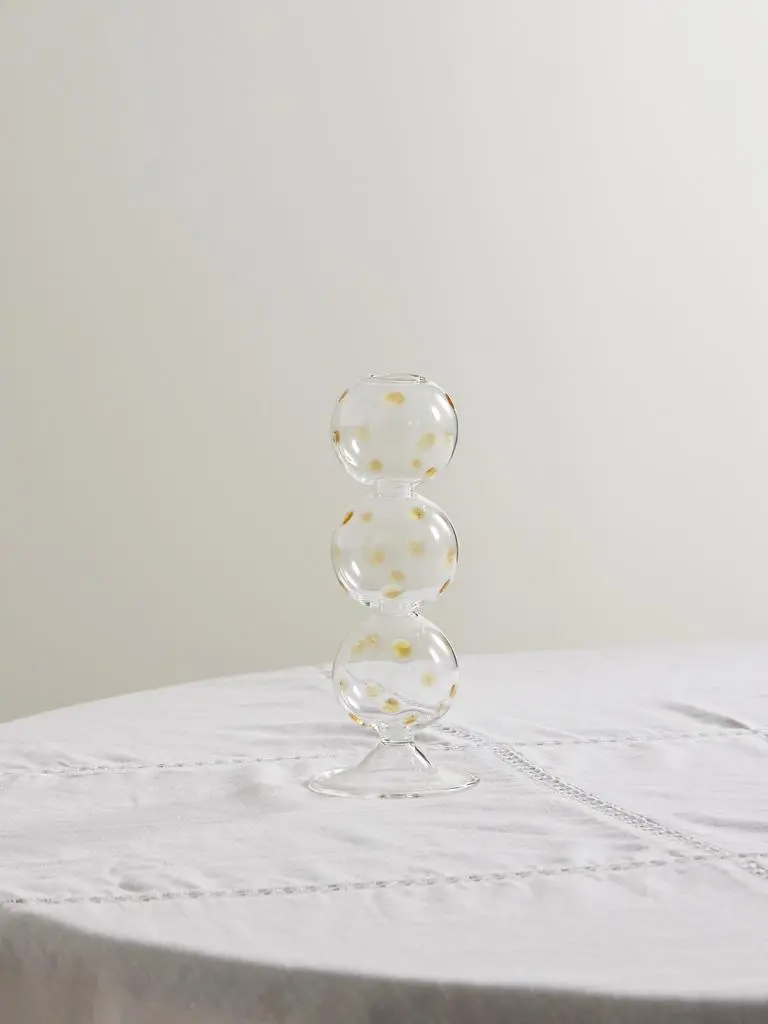 Gohar World Tall Glass Candleholder