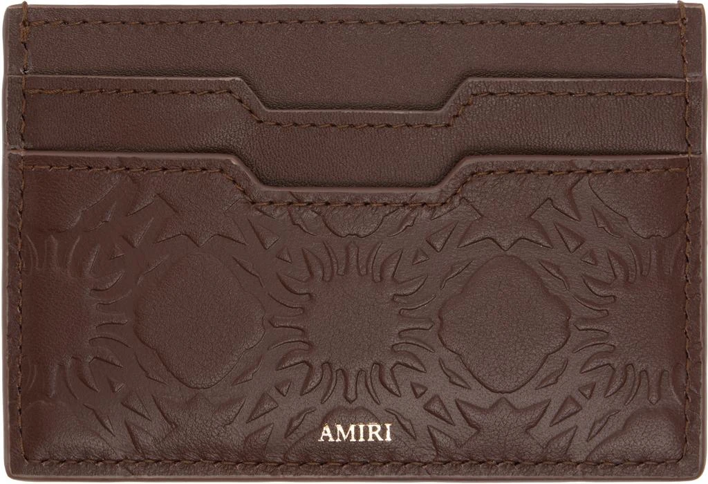AMIRI Brown MA Quad Leather Card Holder 2