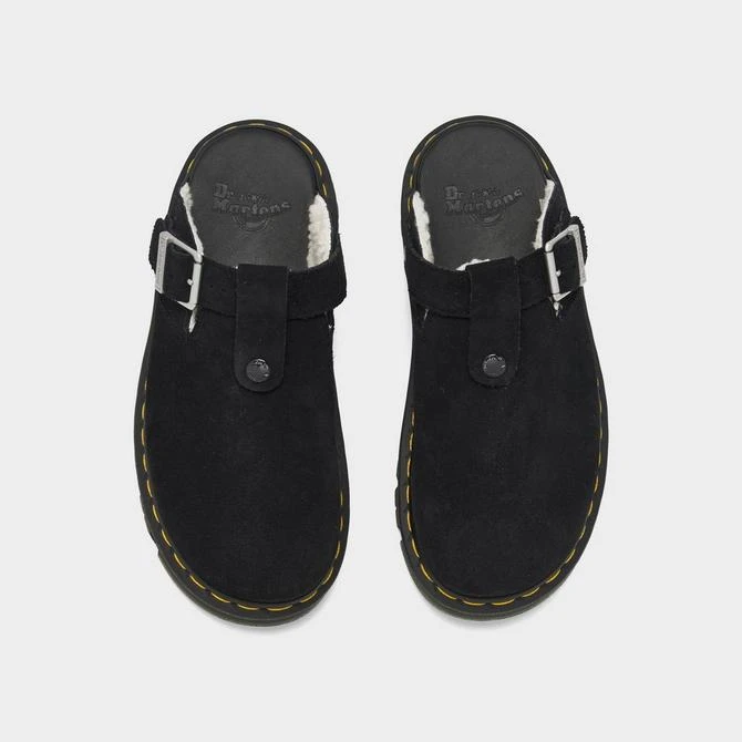 Dr. Martens Women's Dr. Martens Zebzag Suede Fleece-Lined Slingback Platform Mule Sandals 5