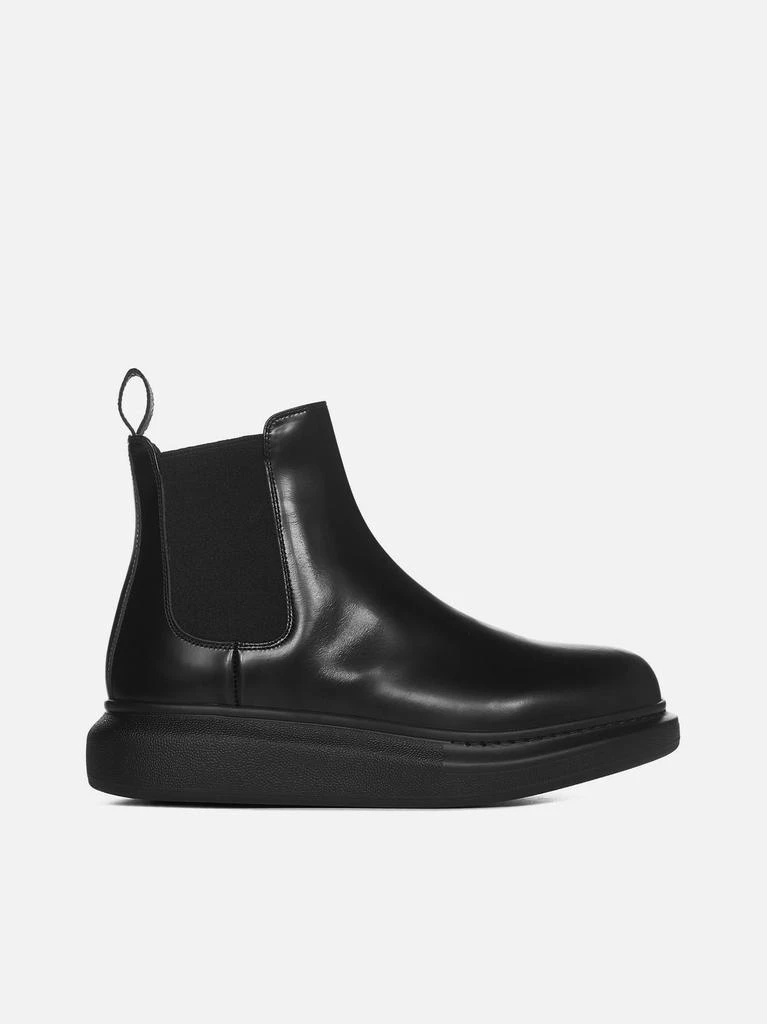 ALEXANDER MCQUEEN Hybrid Chelsea leather boots 1