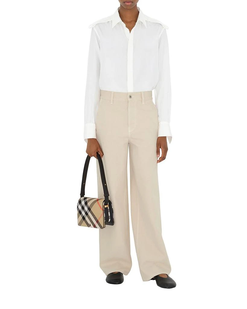 Burberry Snip Check Jacquard Shoulder Bag 2