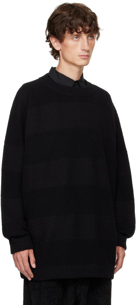 Jan-Jan Van Essche Black O-Project Sartuul Sheep Yarn Crewneck Sweater
