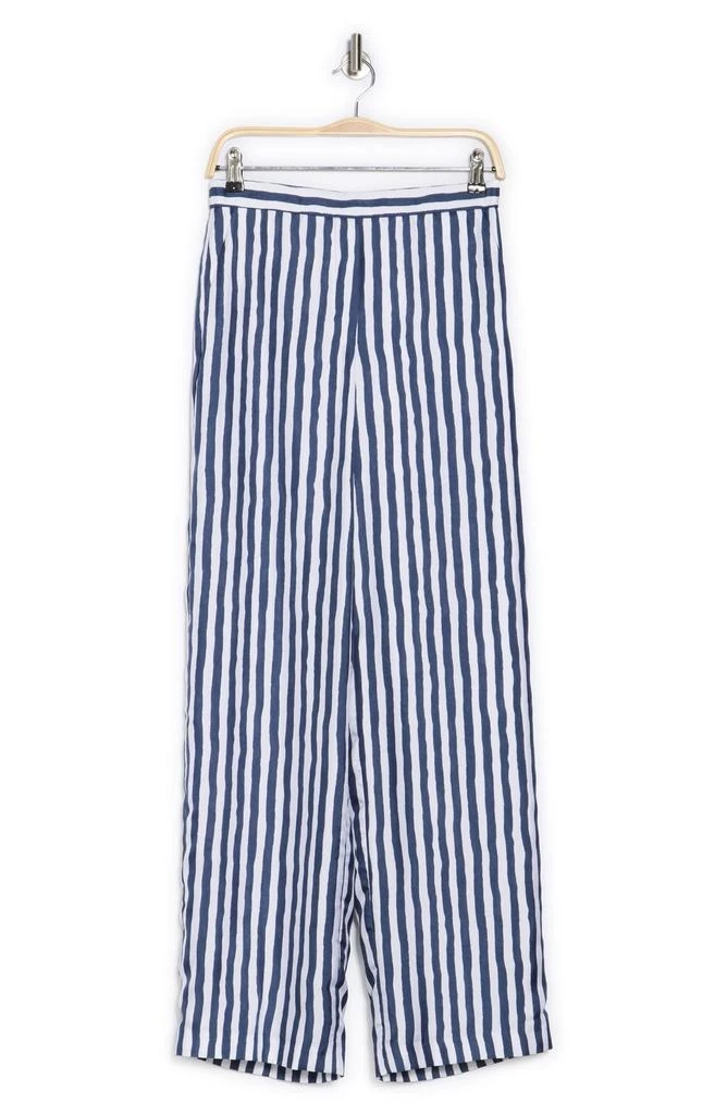 Theory Relax Stripe Silk Pull-On Pants 3