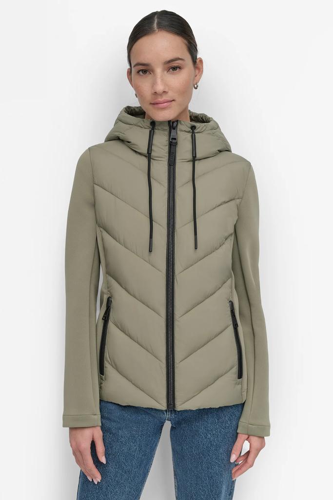 DKNY MIXED MEDIA LIGHT WEIGHT PUFFER