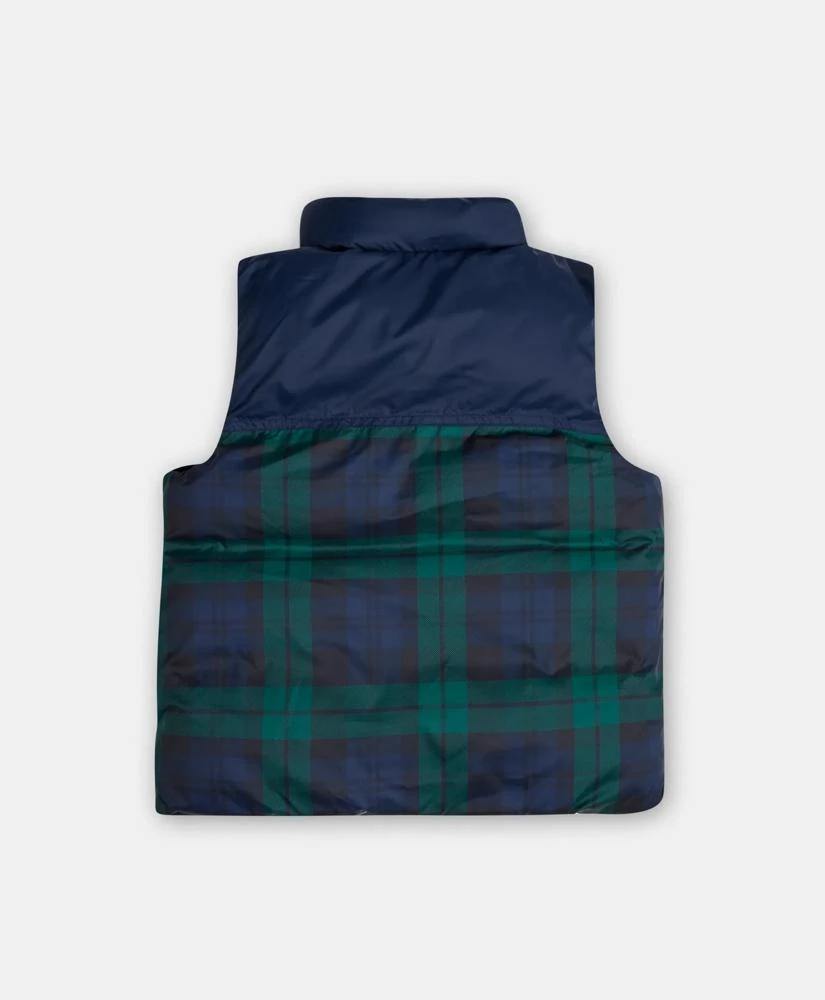 Brooks Brothers Boys Reversible Quilted Puffer Vest with Hood 3