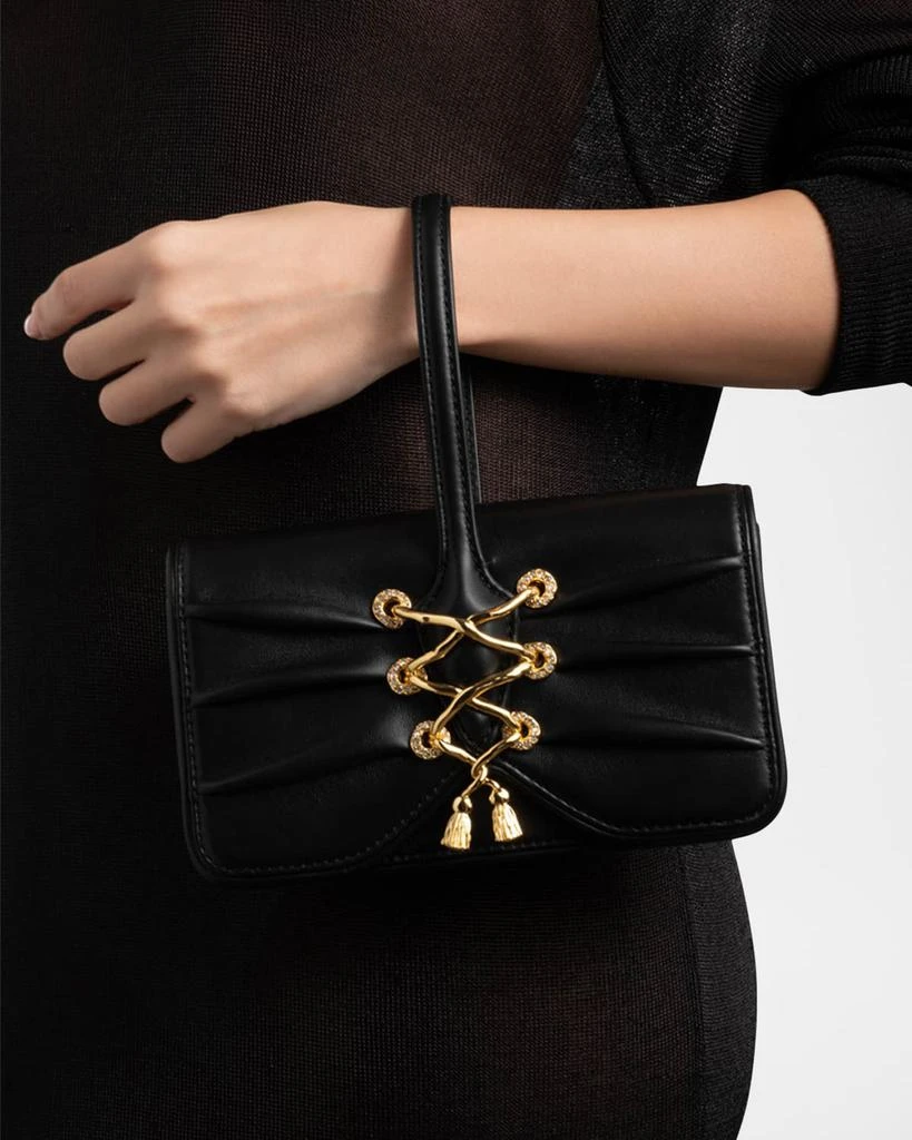 Alexis Bittar Lace-Up Leather Wristlet 2