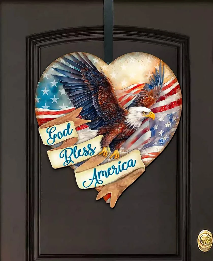 Designocracy God Bless America Patriotic Eagle Décor 6