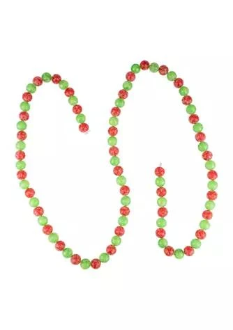 Northlight 6
 Red and Green Glittered Candy Drop Christmas Garland   Unlit