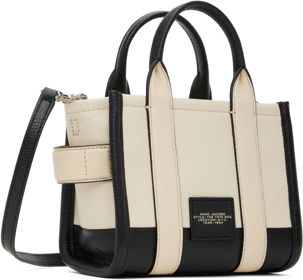 Marc Jacobs Off-White 
Black 
The Leather Crossbody
 Tote 3
