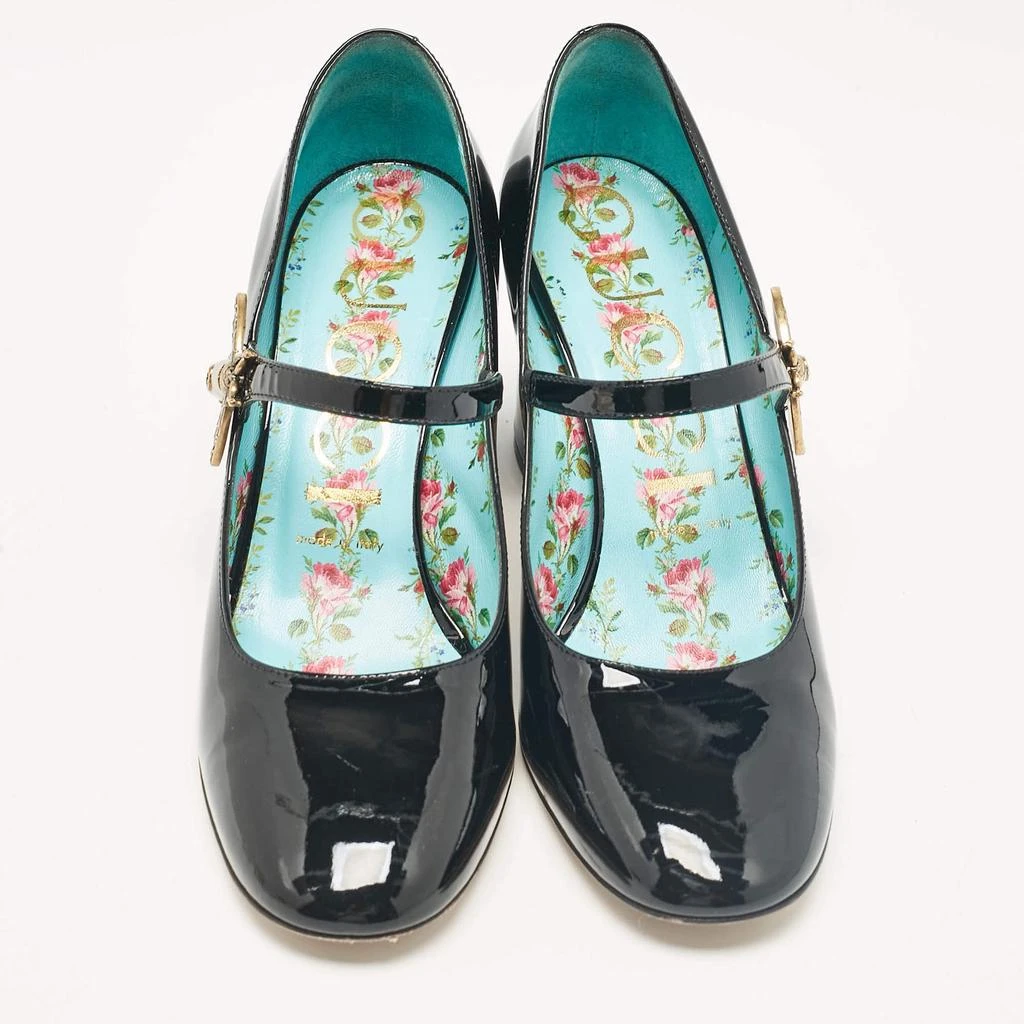 Gucci Gucci Black Patent Lois Bee Mary Jane Pumps Size 37.5 3